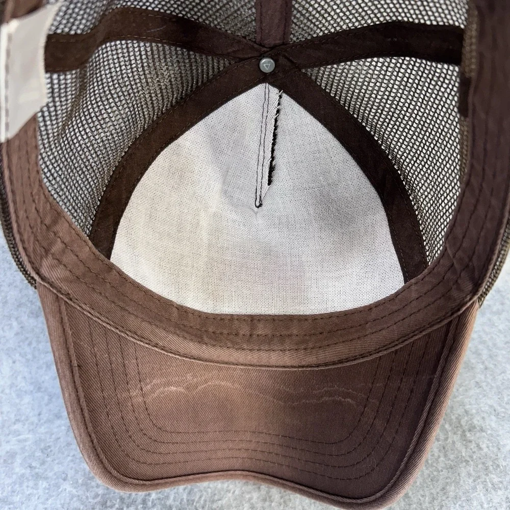 Roatan Island Brewing Co Trucker Hat Brown Mesh Patch Curved Bill Cap